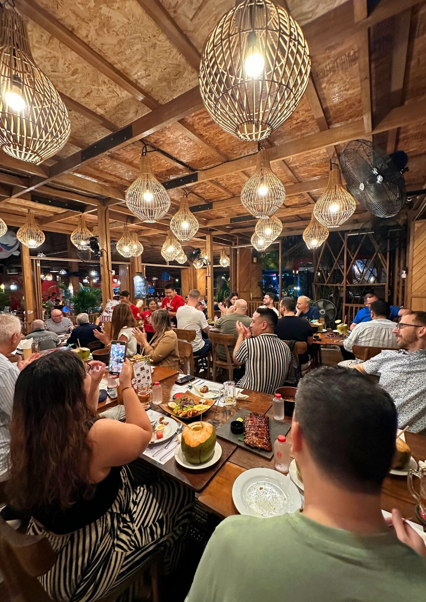 Live music crowd at night